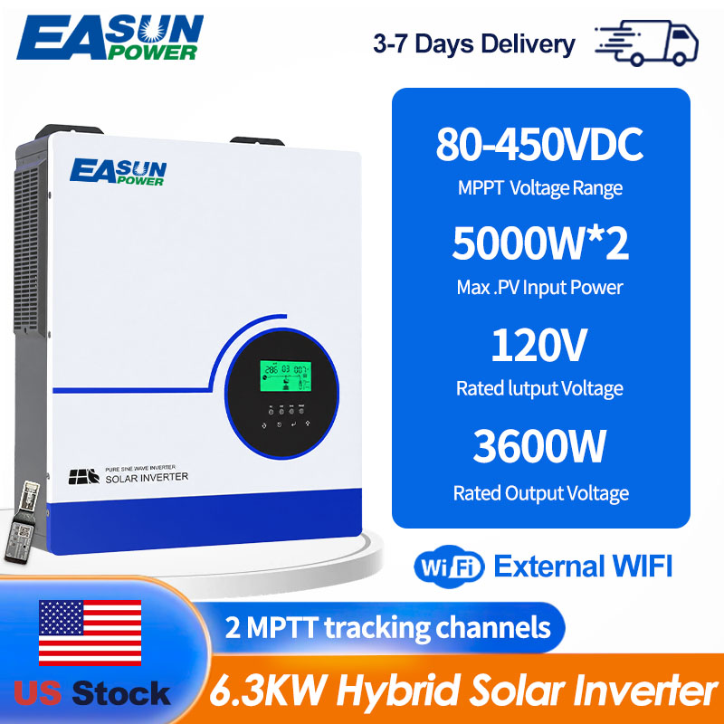 Grid Tie Inverter Limiter 2000W - EASUN POWER 6300W hybride zonne-omvormer, 48V