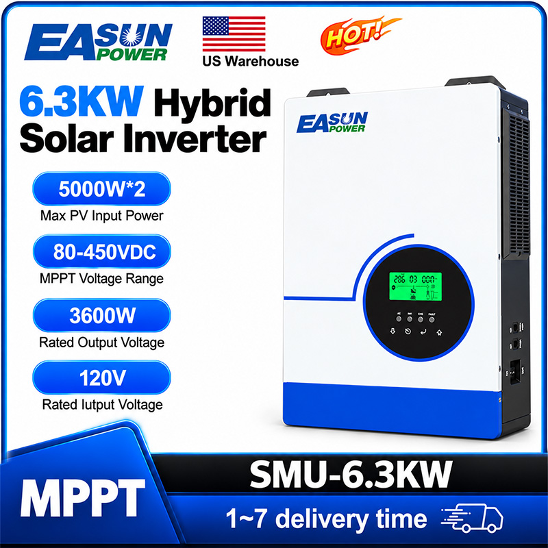 Grid Tie Inverter Limiter 2000W - EASUN POWER 6300W hybride zonne-omvormer, zuivere