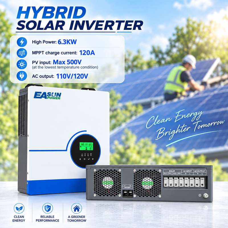 EASUN POWER 6,3 kW hybride zon - Grid Tie Inverter Limiter 2000W recensie en prijs