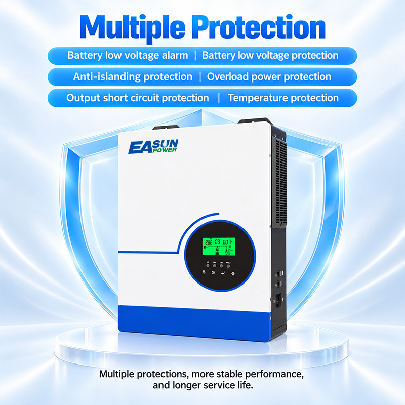 EASUN POWER 6,3 kW hybride zon - Grid Tie Inverter Limiter 2000W recensie en prijs
