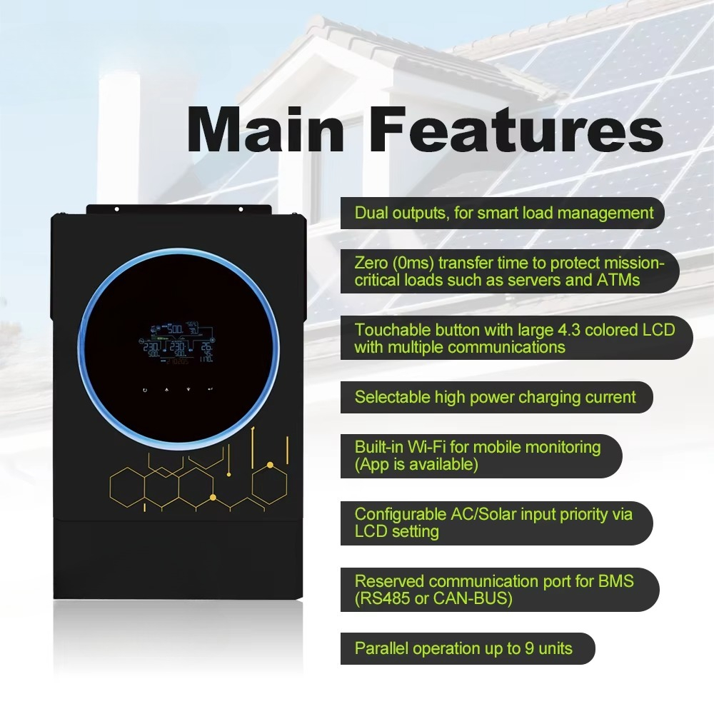 30+ jaar professionele leveran - Off Grid Solar Inverter 48V 6000W recensie en prijs