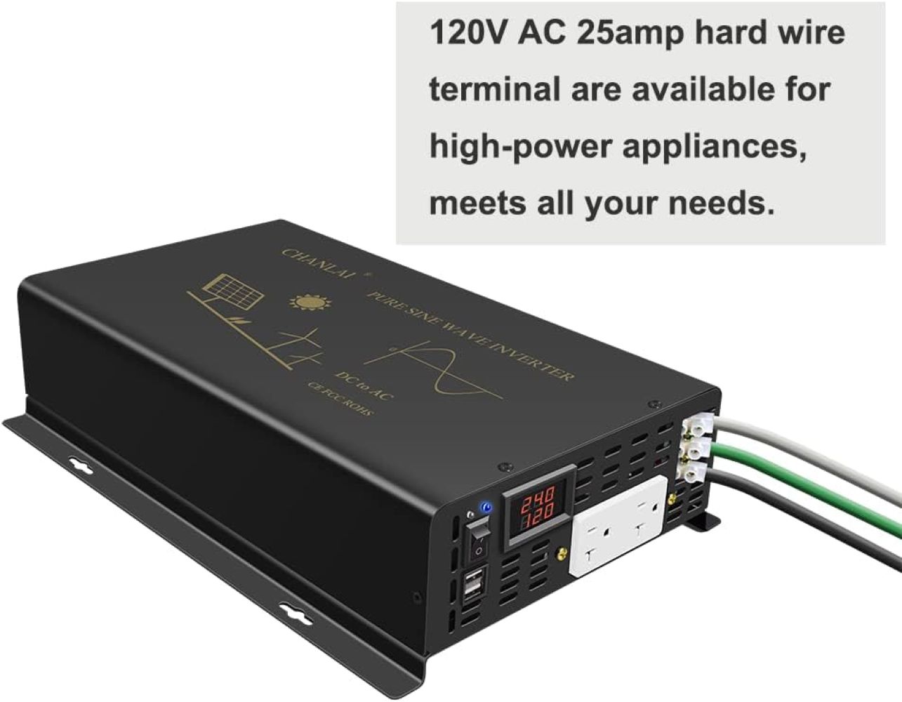 3000W Pure Sinusgolf Zonne-ene - Inverter Pure Sine Wave 60Hz 120V 3000W recensie en prijs