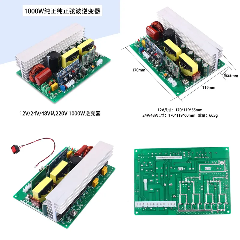 DC 12V 24V 48V naar AC 220V pr - Pure Sine Wave Inverter Board 24V 48V recensie en prijs